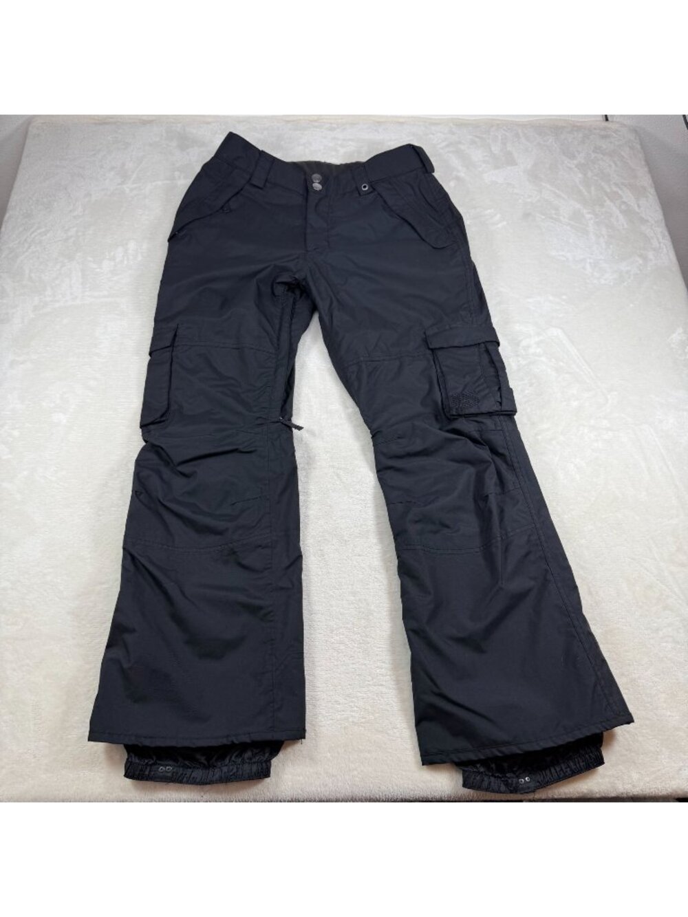 Vintage Burton Womens M Dryride Cargo Snowboard Pants Black Waterproof Skiing Y2